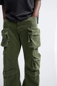 Pantalones Cargo Rectos para Hombre con Logotipo Personalizado, Nuevo Modelo, Transpirables, Casuales, de Corte Holgado - Product Image 5