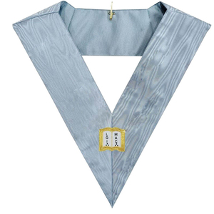 Masonic Officers <b>Collar</b> Best Selling Masonic Regalia <b>Collar</b> of French Modern Rite Hand Embroidered Custom Masonic Regalia <b>Collar</b> - Product Image 1