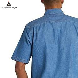 เสื้อเชิ้ตยีนส์ผู้ชายราคาโรงงาน คุณภาพสูง สีน้ำเงิน สไตล์ลำลอง สำหรับผู้ชาย สั่งซื้อจำนวนมาก ขายส่งจากผู้ผลิต - Product Image 6