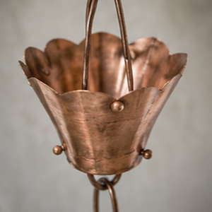 โซ่ทองแดงแขวนตกแต่งสวนสองชั้น สไตล์เรียบง่าย อลูมิเนียมตกแต่งน้ำไหล - Product Image 4