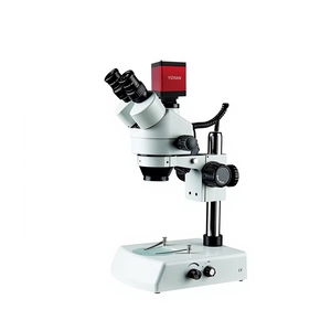 Microscope d'inspection stéréoscopique binoculaire 3,5X-90X |   Source de lumière LED pour appareil photo numérique 4K |   Microscope de bureau à mise au point manuelle externe - Product Image 4