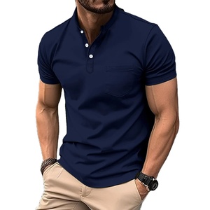 Polo de secado rápido de alta calidad para hombre, camiseta informal de manga corta de piqué de transpirable Color sólido, camiseta en blanco sencilla - Product Image 5
