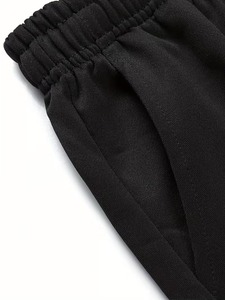 Pantalon unisexe en coton à jambe large, couleur unie, avec cordon de serrage, coupe ample, longueur intégrale, respirant, pour le printemps, idéal pour les loisirs des adultes - Product Image 3