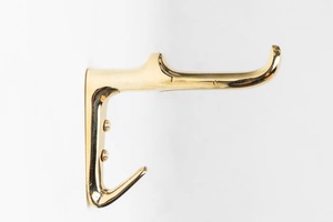 Organisateur mural contemporain en métal noir à double crochet pour entrée et chambre - Product Image 6