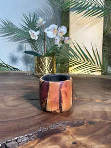 Madkhan en bois sculpté sophistiqué avec pot à arôme de résine d'oud pour une parfumerie arabe authentique, coins de bien-être à domicile et Ramadan - Product Image 2