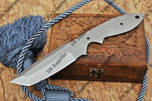 UA Supplies Couteau professionnel sur mesure à lame fixe de 8 pouces, en acier à haute teneur en carbone, forgé à la main, ultra-affûté, à pointe tombante, de qualité industrielle - Product Image 2