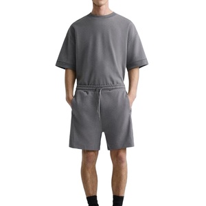 Wholesale Men Summer Short Shirt Set High Quality Oem Service Terry Polyester/Cotton Breathable Quick Dry Plus Size <b>Drop</b> - Product Image 1