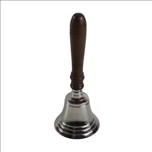 Campana de servicio con mango de metal redondo, campana de mano para recepción de huéspedes en la recepción del hotel - Product Image 3