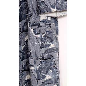 Best Selling Kantha Work Indian Handmade Summer/Spring V-neck Drawstring Closure Cotton Floral Short Kimono Robe Beachwear - Product Image 2