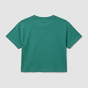 เสื้อครอปท็อปผู้หญิงขายส่ง สไตล์ลำลอง รับทำโลโก้ เสื้อยืดครอปผ้าฝ้ายสำหรับผู้หญิง เสื้อครอปท็อปพร้อมโลโก้ - Product Image 5