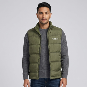 Chaleco Acolchado Reversible Ligero e Impermeable para Hombre, Sin Mangas, Transpirable, Cálido para Invierno, Servicio OEM, Uso en Exteriores - Product Image 4