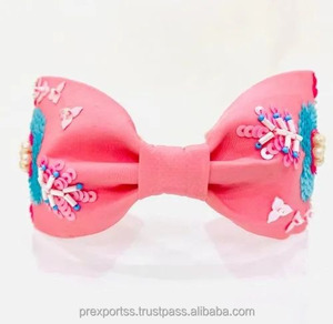 Bandeaux roses de luxe pour bébés filles, broderie florale 3D, perles, sequins, détails perlés, écologiques, ajustables, unisexe, pour la vie quotidienne - Product Image 2