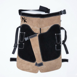 Tabliers de fermeur en cuir véritable de luxe modernes, très demandés, équipement de sécurité professionnel multifonctionnel et robuste pour l'équitation - Product Image 1