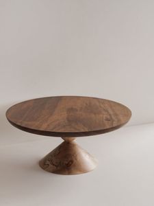 Support à gâteau rond en bois fait main pour anniversaire, plateau rond pour gâteau, support pour table à manger, utilisation pour desserts, décoration - Product Image 2