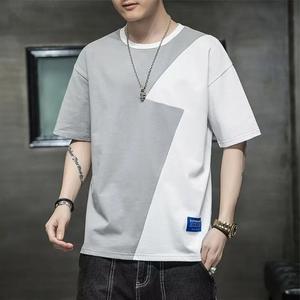 Camisetas de Manga Corta para Hombre, 100% Algodón, Diseño con Paneles, Transpirables, Ecológicas, Corte Holgado - Product Image 2