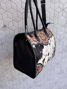 2025 dernière mode usiné à la main sculpture en cuir sac fourre-tout fourrure de vache gitane Boho Vintage à la main bandoulière sac à bandoulière - Product Image 3