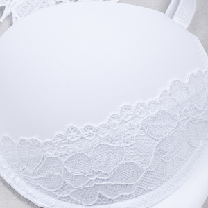 Soutien-gorge push-up avec armatures et rembourrage, fermeture frontale plongeante, combinaison dentelle, soutien-gorge dos nageur avec maintien - Product Image 4