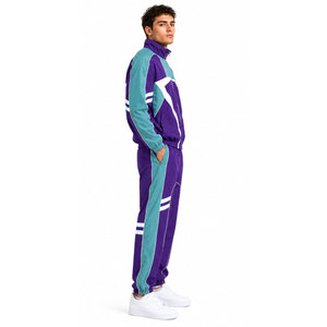 Vêtements décontractés de haute qualité, veste et pantalon à fermeture éclair, 100% nylon, lignes réfléchissantes, coupe-vent surdimensionné, ensemble de survêtement pour hommes - Product Image 4