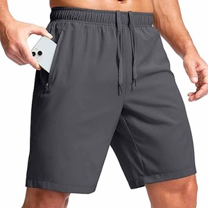 Pantalones cortos deportivos para hombre, para entrenamiento y running, con cordón ajustable y bolsillos con cremallera. - Product Image 4
