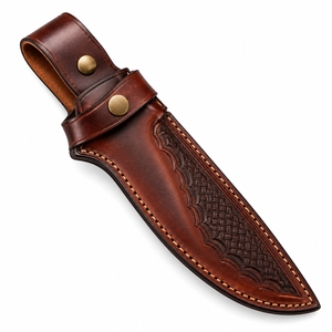 Étui à couteaux en cuir de qualité supérieure, artisanat en cuir classique, construction protectrice, parfait pour la collection, le rangement et l'organisation des couteaux - Product Image 1