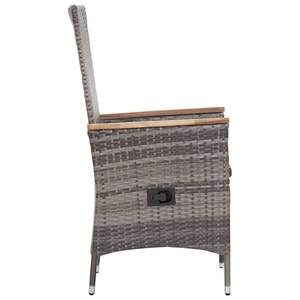 Ensemble de salon de jardin en polyrotin gris foncé avec coussins confortables - Product Image 5