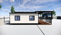 Nouvelle villa de luxe moderne de 40 pieds petite maison de 20 pieds maison en conteneur extensible avec 2 chambres à coucher panneau sandwich en acier matériel pour salon