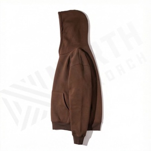 Vente en gros de sweats à capuche personnalisés avec logo brodé, marque privée, coton French Terry, coupe ample, haute qualité, vêtements d'hiver pour hommes - Product Image 3
