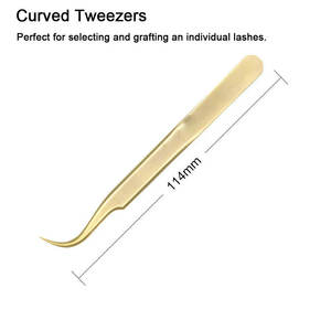 Pinces à extensions de cils manuelles MEDIGROW CE en acier inoxydable de haute qualité, 45/90 degrés, logo personnalisé, emballage plastique d'usine - Product Image 1