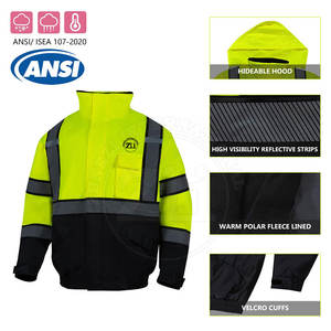 เสื้อแจ็คเก็ตซอฟต์เชลล์น้ำหนักเบา สวมใส่สบาย ปลอดภัย สะท้อนแสงได้ดี พร้อมโลโก้สั่งทำได้ มาตรฐาน ANSI Class 1 กันน้ำ ระบายอากาศได้ดี พร้อมไฟ LED - Product Image 4