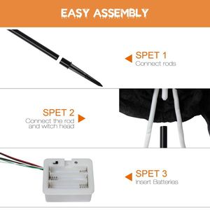 Decorazione di Halloween con Streghe Nere che Cambiano Colore - Product Image 5