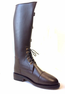 Botas de equitación de color sólido, de cuero adherido, con punta cerrada, ajuste cómodo para uso ecuestre. - Product Image 2