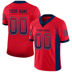 Camiseta de Fútbol Americano Auténtica al por Mayor, Estilo Drift, Color Dorado, Verde y Blanco, Malla Transpirable, para Deportes - Product Image 1