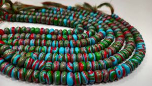 Perles en agate Fordite multicolores, forme ronde, lisses, 8 mm, 8 pouces - Product Image 2