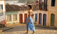 Pareo con Estampado Tropical, Maxi Falda de Playa para Mujer, Asimétrica, Holgada, con Estampado Digital, 100% Poliéster