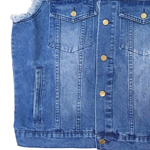 Fleece <b>Lined</b> Denim Bodywarmer – Sherpa Collar Sleeveless <b>Jean</b> Jacket for Winter Outdoor - Product Image 4