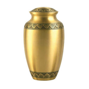 Urna Funeraria Decorativa de Latón Macizo, Urna Conmemorativa de Lujo para Cenizas con Tapa Roscada - Product Image 2