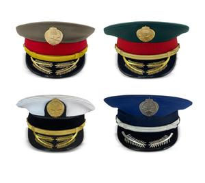 Gorra de uniforme personalizada con visera y distintivo metálico para exteriores, ideal para oficina. - Product Image 3