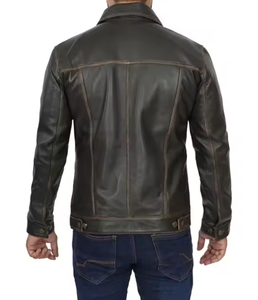 Chaqueta de Cuero para Hombre con Logotipo Personalizado, Color Sólido, Cuello con Capucha para Invierno, Tejido Transpirable, Accesorio de Invierno - Product Image 4