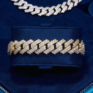 Pulsera de Oro Sólido de 14K con Diamantes Cultivados en Laboratorio, Estilo Cubano, de 7-9 Pulgadas, 6MM-16MM, para Hombre, Unisex, Mujer, Joyería Fina de Hip Hop, Regalo - Product Image 2