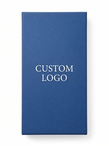 Caja de Papel Rígido Azul, Forma Rectangular, Embalaje de Regalo Portátil con Forro de Plástico Reutilizable - Product Image 6