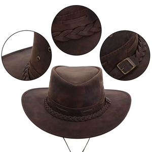 Sombrero de Vaquero de Cuero Cálido de la Mejor Calidad para Adultos, Servicio OEM, Diseño Premium, Ropa Deportiva Personalizada para Uso Casual al Aire Libre - Product Image 1