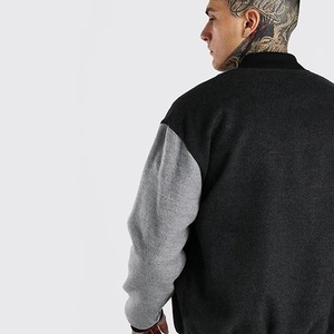 OEM Custom Men's College Varsity Wool Letterman Coats High Street Stand Collar Patchwork Wholesale Winter <b>Accessory</b> Cheap Prices - Product Image 6