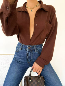 Oversize Summer Woven V-neck Casual <b>Black</b> Long Sleeve Shirt Dress Women High Quality - Product Image 6