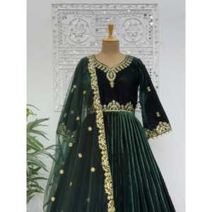 Elegante Vestido de Noche, Hermoso Vestido Largo con Bordado y Lentejuelas, Incluye Dupatta, Diseño de Pantalón - Product Image 5