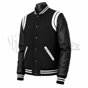 Chaqueta Universitaria de Lana y Cuero Personalizada, Chaqueta de Béisbol Premium, Fabricante de Marca Privada OEM - Product Image 3
