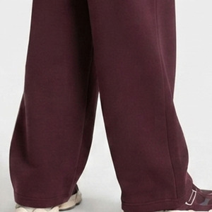Pantalon de jogging décontracté surdimensionné pour garçon, en molleton premium respirant, avec détails contrastants marron, coupe large - Product Image 5