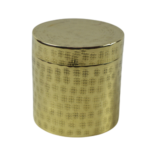 Conteneur de rangement en fer avec bouton à anneau, design découpé au laser, finition blanche, accessoires de cuisine, boîte à fruits secs - Product Image 3