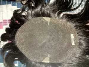 Prothèse capillaire indienne Remy pour hommes, en dentelle complète, cheveux naturels raides ou ondulés, avec base en soie - Product Image 1