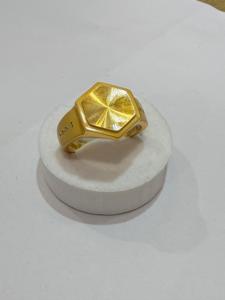 Bague en laiton pour homme plaquée or 18 carats, bijou de mode vintage décontracté, cadeau de mariage ou de fête, produit artisanal en gros - Product Image 3