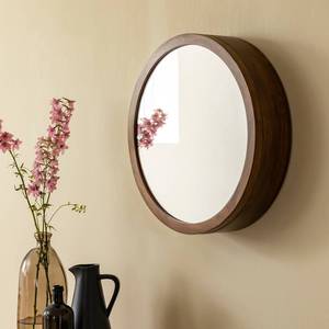 Espejo Vandana Optima Terra con Estantes de Madera de Mango Oscuro - Product Image 1